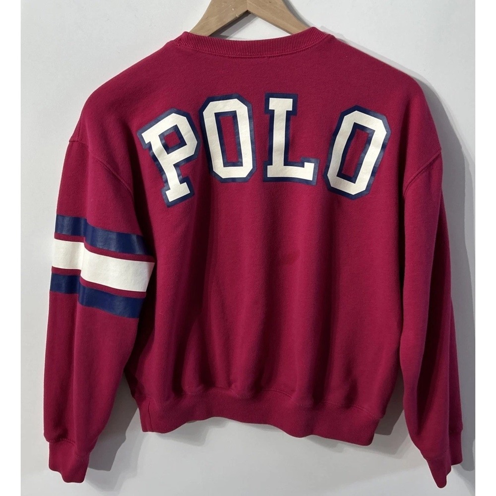 Girls Polo Ralph Lauren Spell Out Crew Neck Sweatshirt Sz Large 12-14